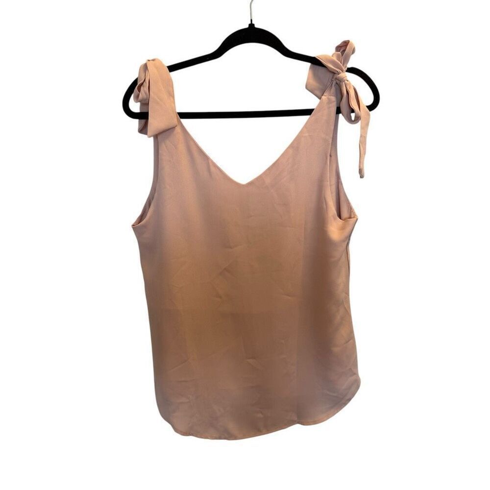 Renee C pink blush tie strap tank top blouse size medium